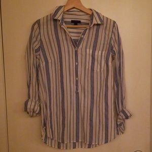 J Crew Horizontal Striped Blouse